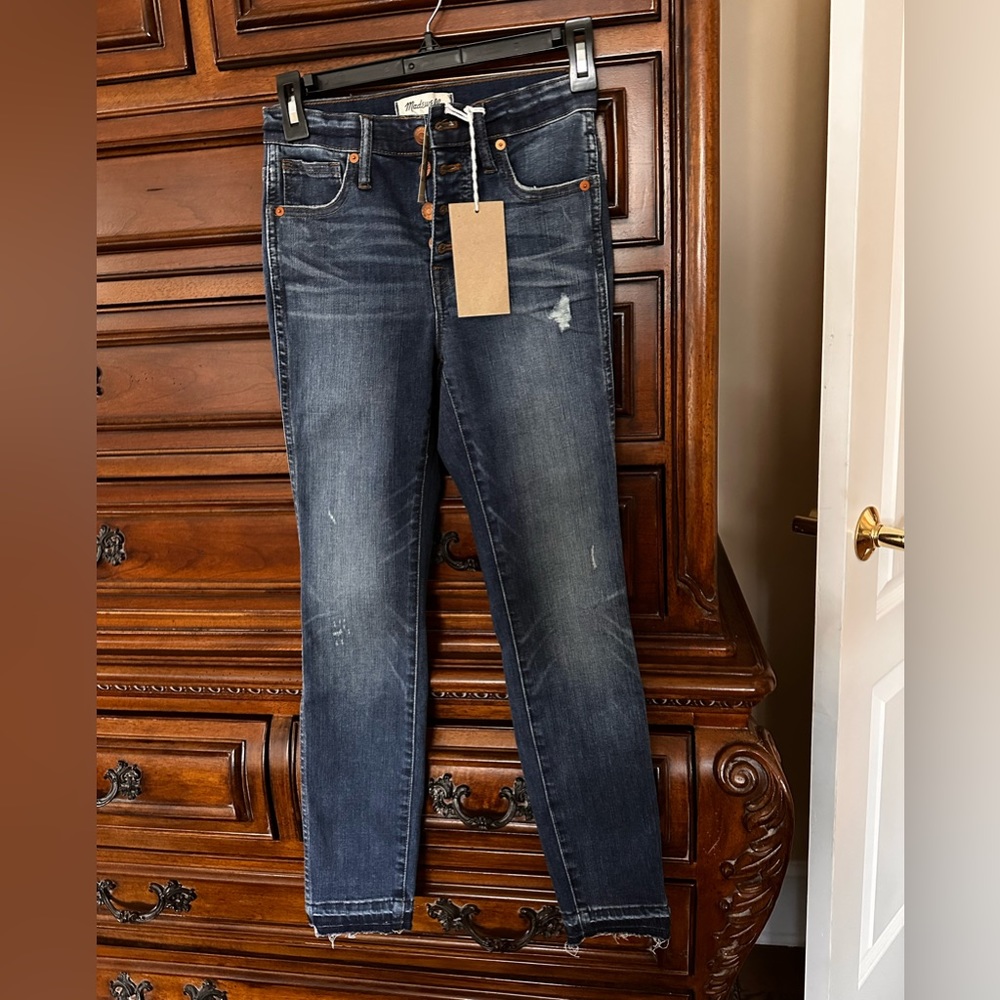 Madewell 10” High Rise Skinny Jeans Size 24 Petite  🎁 New With Tags